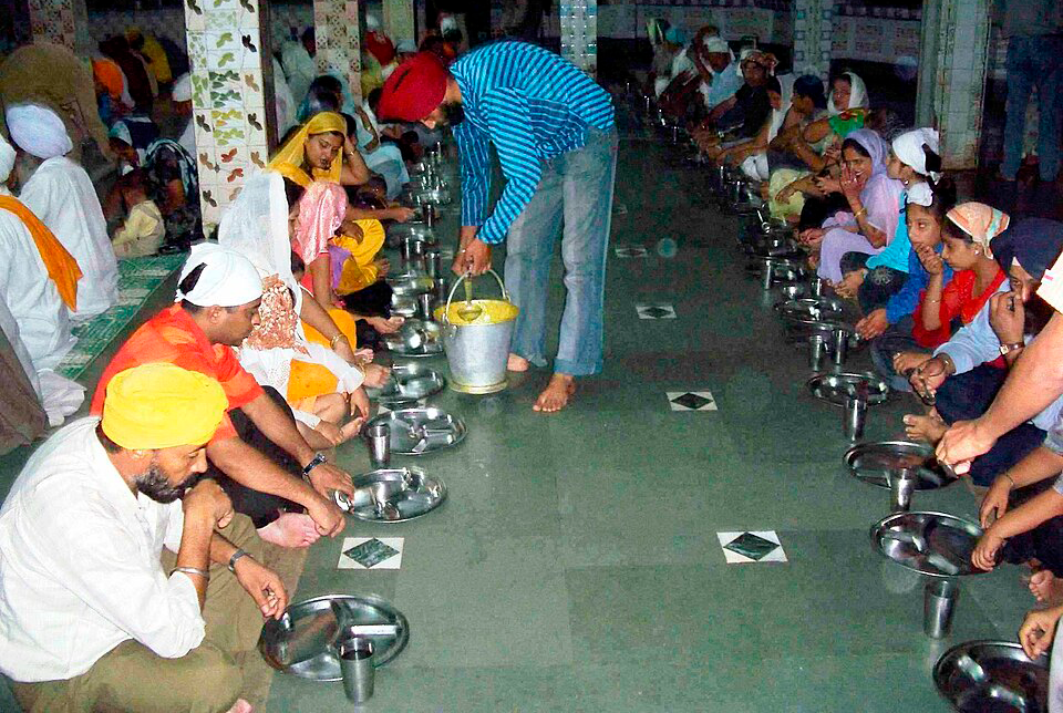 Langar at Sikh Gurdwara, Himachal Pradesh, India