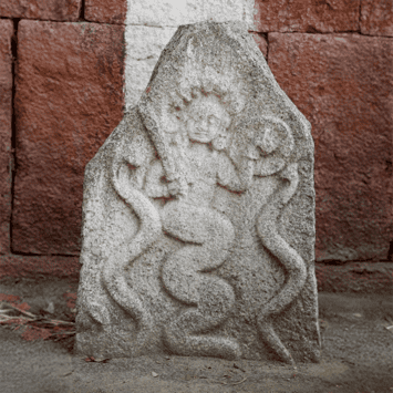 kundalini Sculpture depicting Kundalini Shakti, Hampi, India